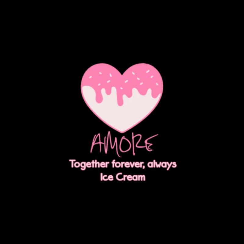 Herz-Eiscreme-rosa Logo