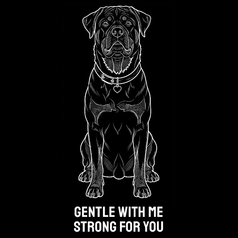 Rottweiler Lineart Design doux