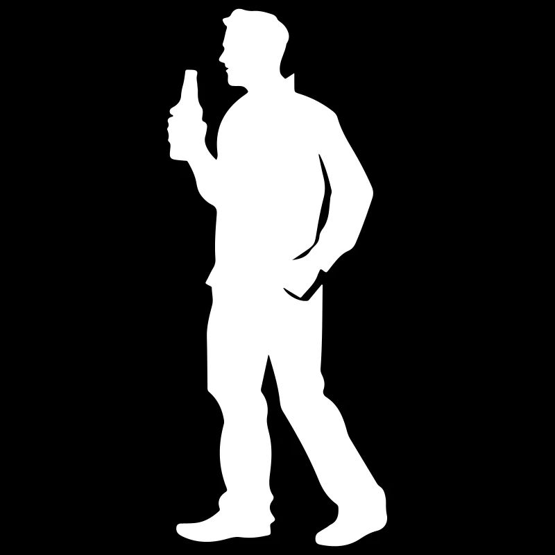 Bier Silhouette Mann