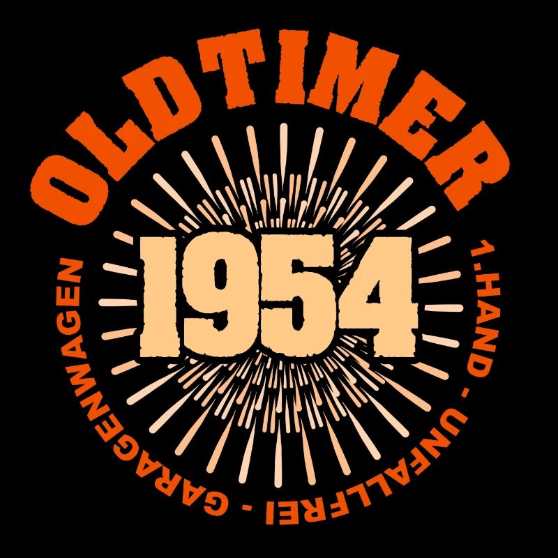 Oldtimer Spruch Geschenkidee 1954