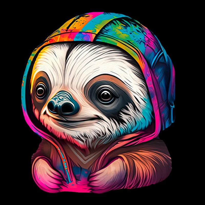Baby Sloth Face Graffiti