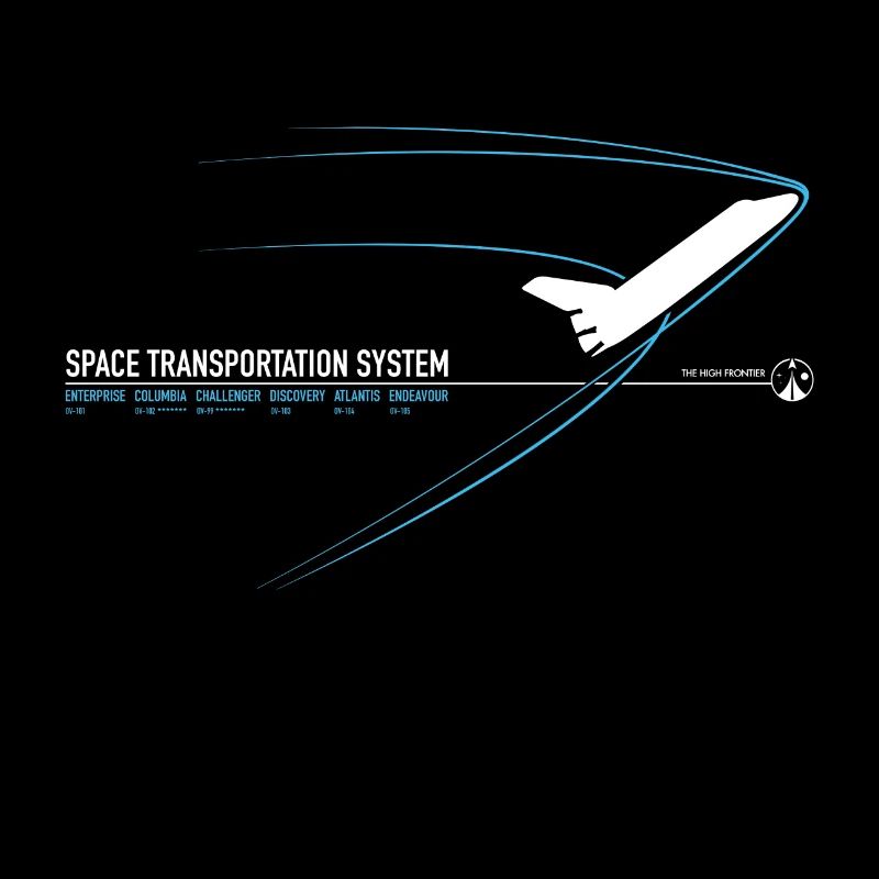Space Shuttle (blauer Druck)