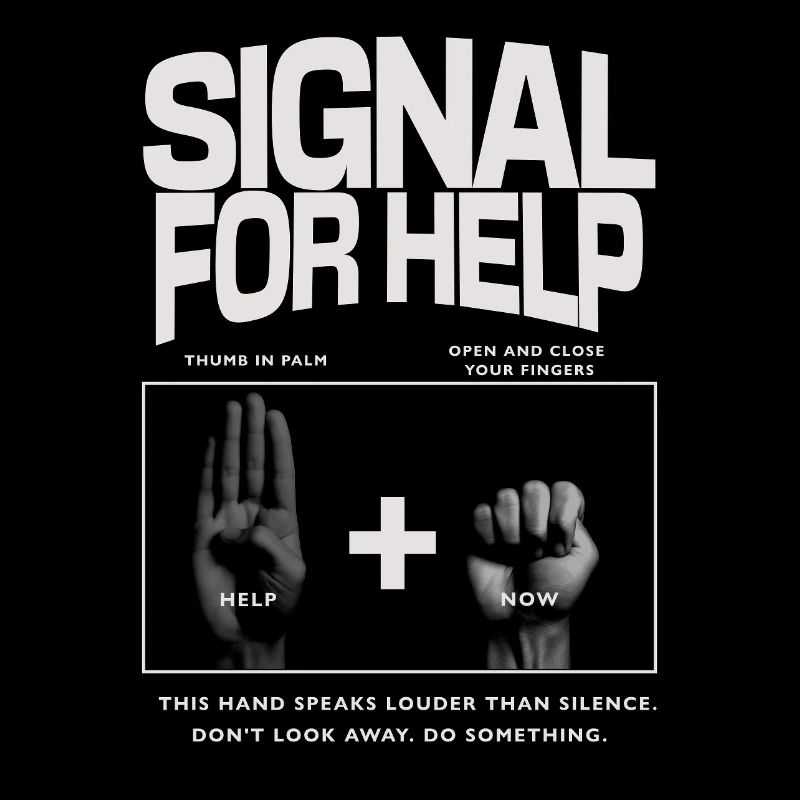 Signal d’aide Conception du geste de la main