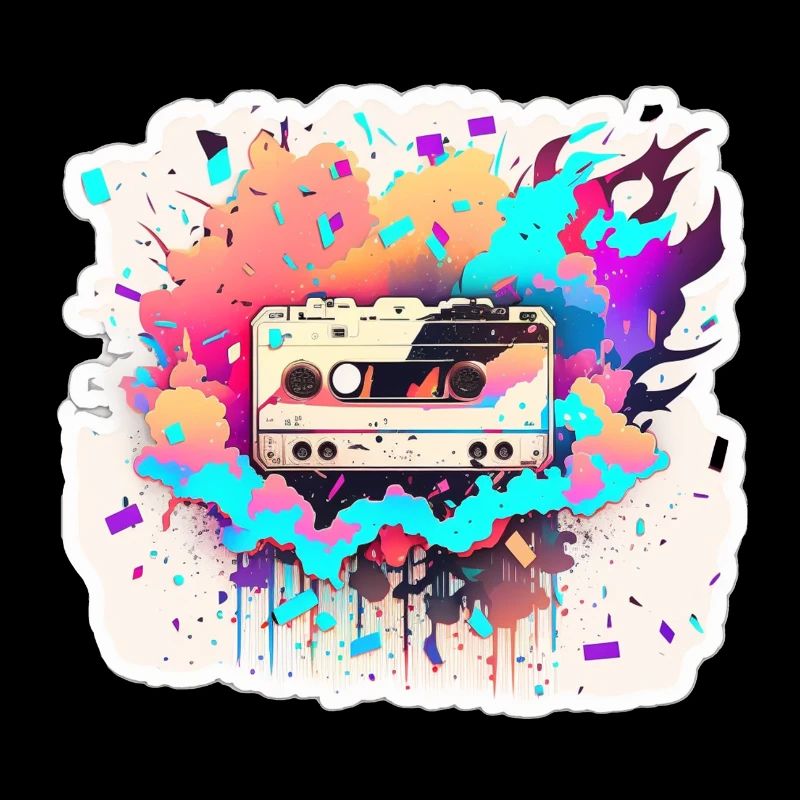 Retro Cassette Sticker