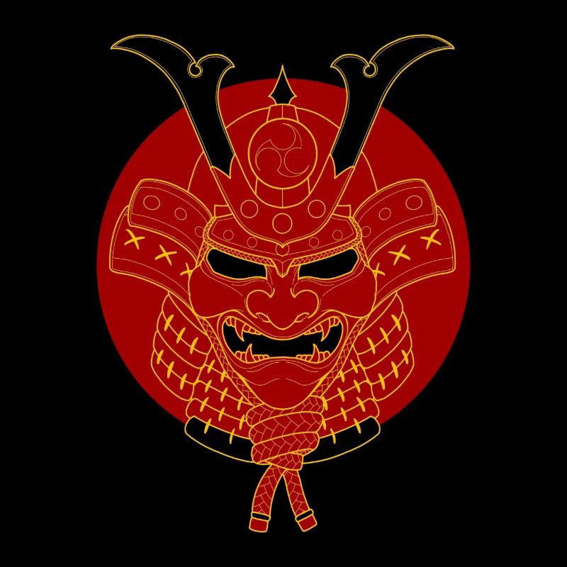 Roter Samurai Krieger