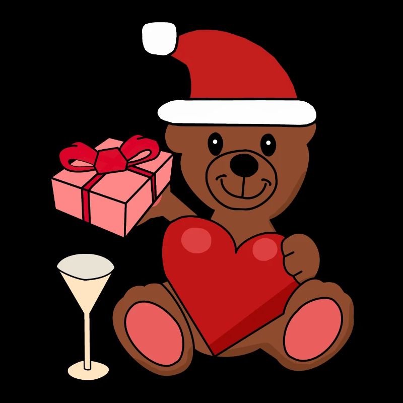 Teddybär Weihnacht Party feiern Weihnachtsgeschenk
