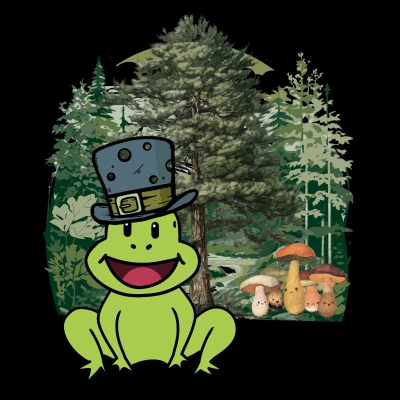 forest dweller, toad, hat, frog, forest animals, child