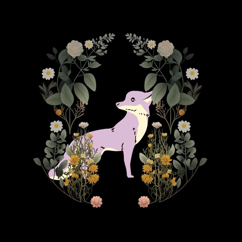 Fox Retro Vintage Wildlife Foxes Botany Nature