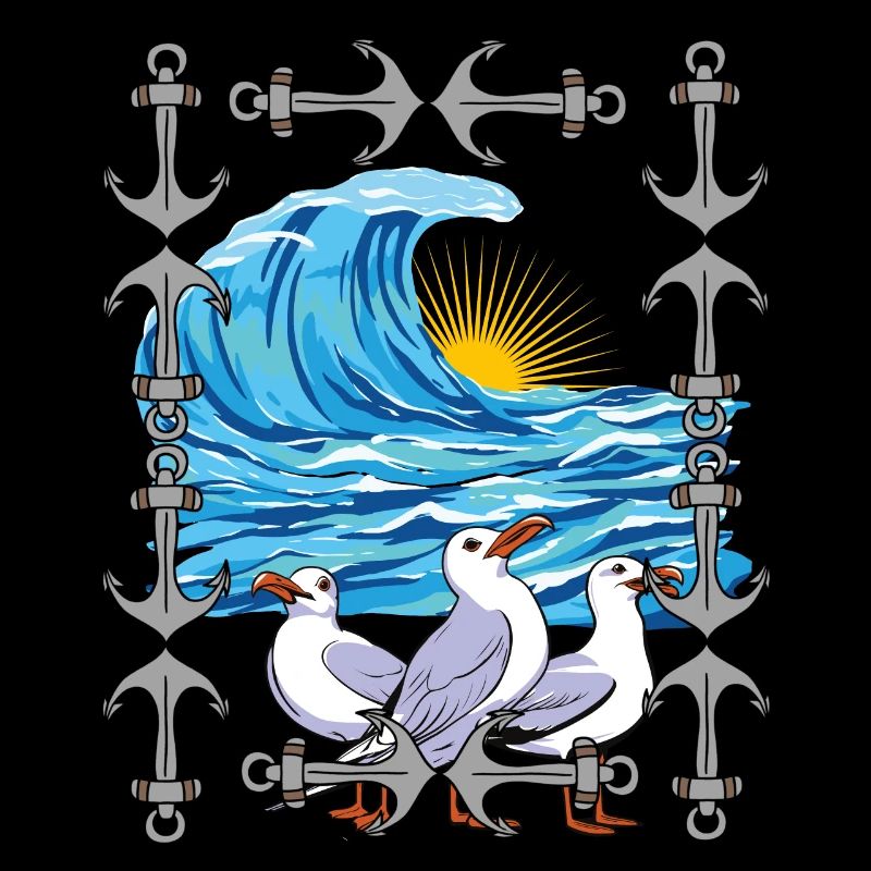 Seagulls, Seagull, Waves, Sea, Ocean, Coast