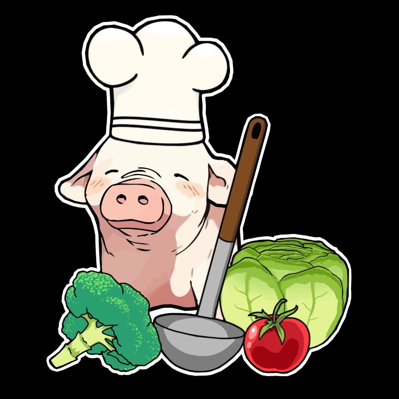 Pork, Vegetable, Vegetarian, Cook, Piglet