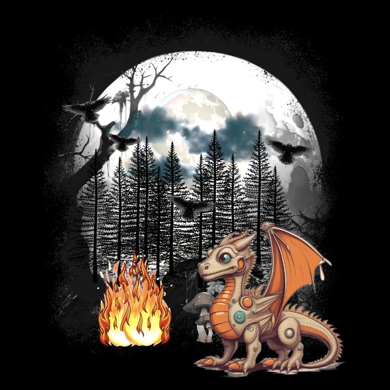 Drache Drachen Fabel Mittelalter Märchen Myth Wald
