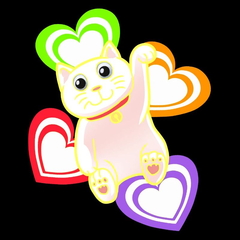 Chat Chats Coeur Coeurs