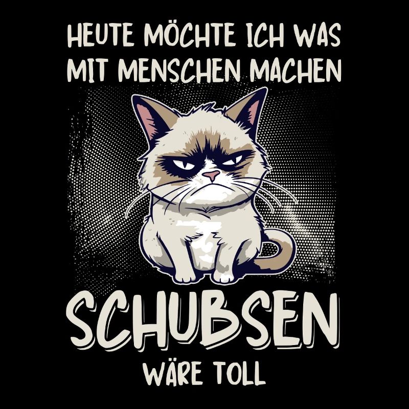 Menschen schubsen - Süße Grump Style Katze