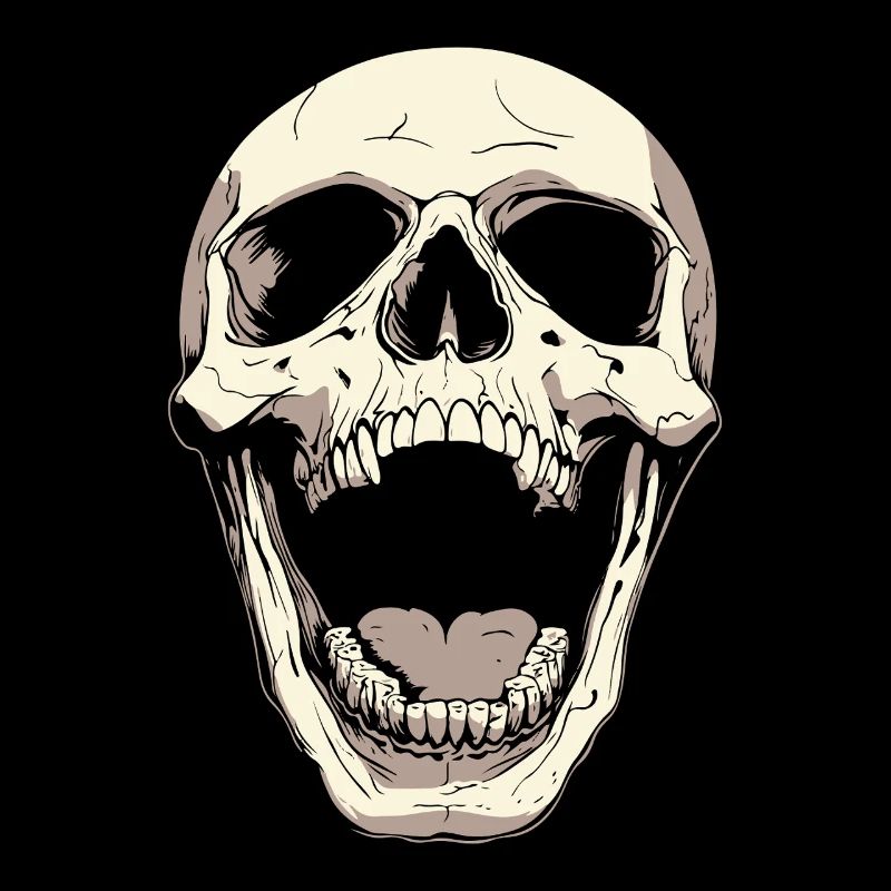Screaming Skull with Tongue – Dark Art