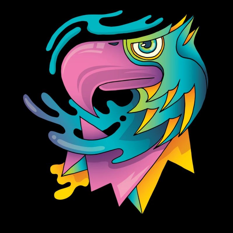 Eagle head modern graphic pop art