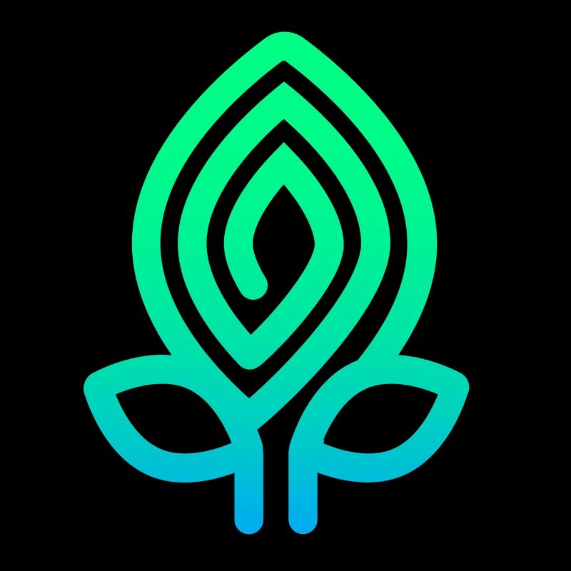 Bourgeon de couleur bleu et vert