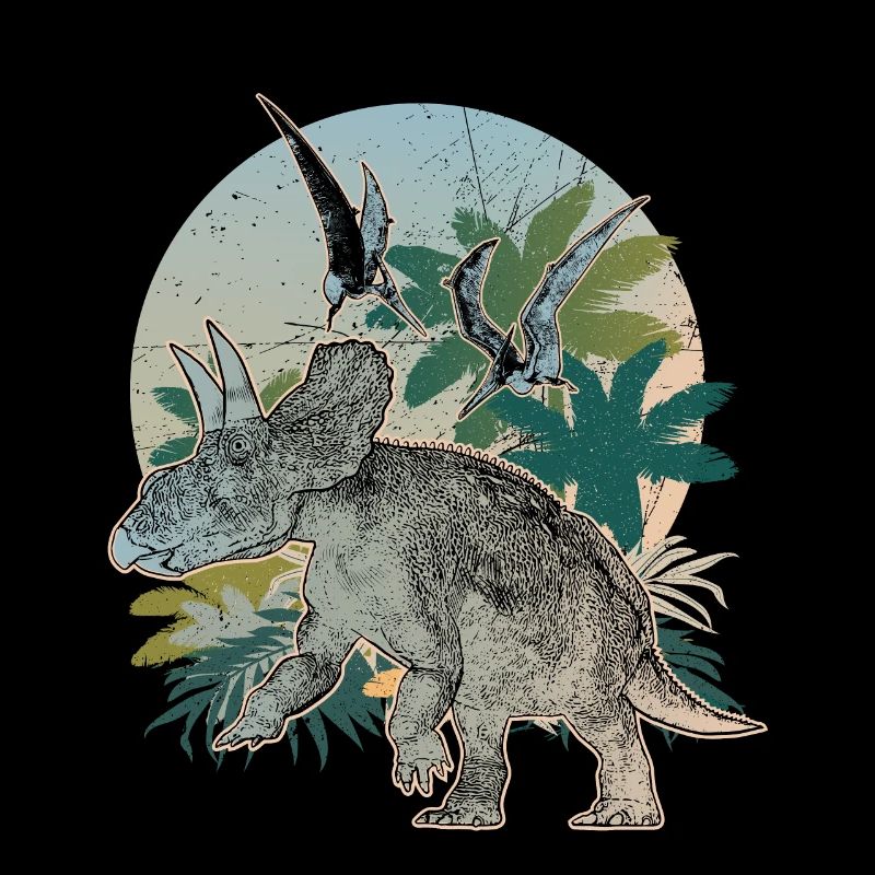 Diceratops primeval dinosaur herbivore