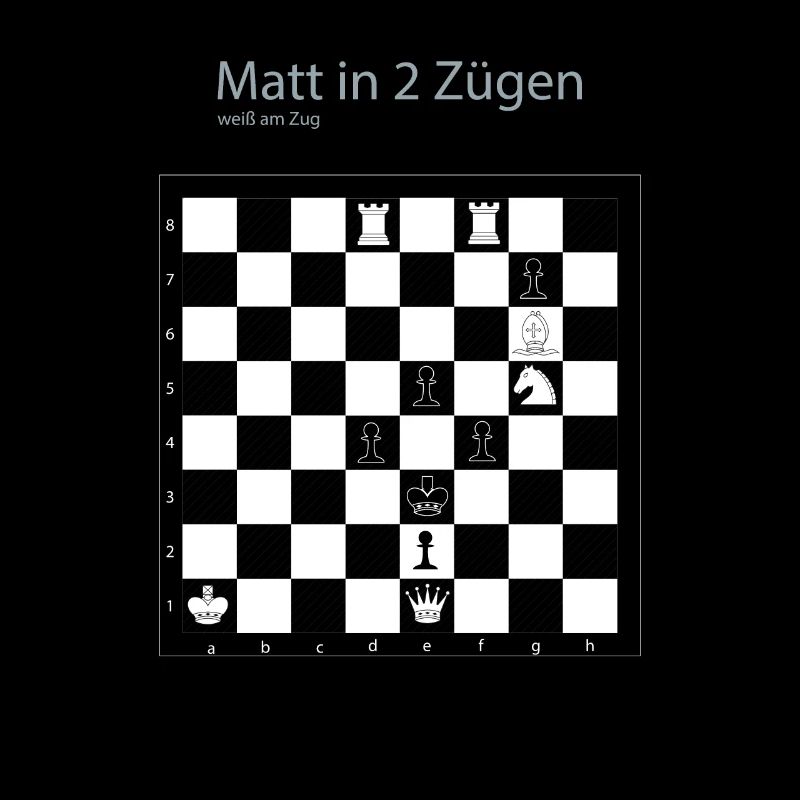 Schach Schachproblem Matt in 2 Zügen Geschenkidee