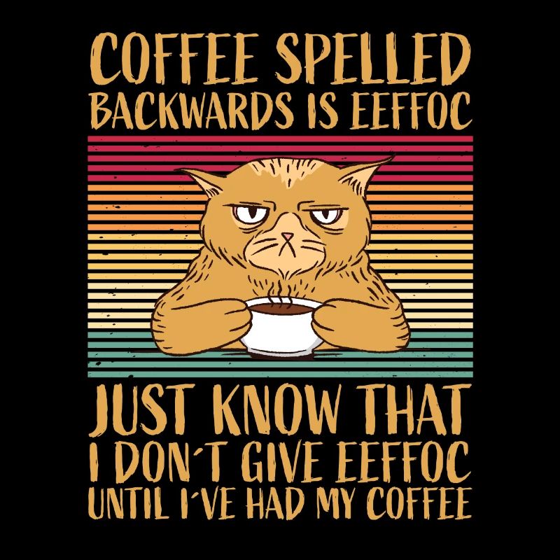 Café épelé à l'envers est caféine eeffoc café