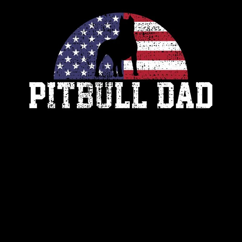 Pitbull Dad Papa Love Bond Unique Design