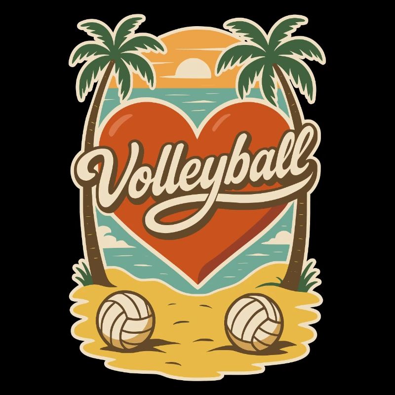 Volleyball Beach Herz