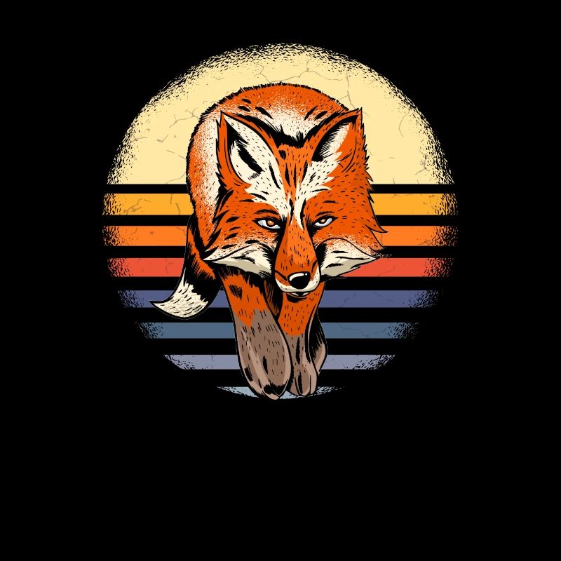 Fuchs Waldtier Geschenk Retro