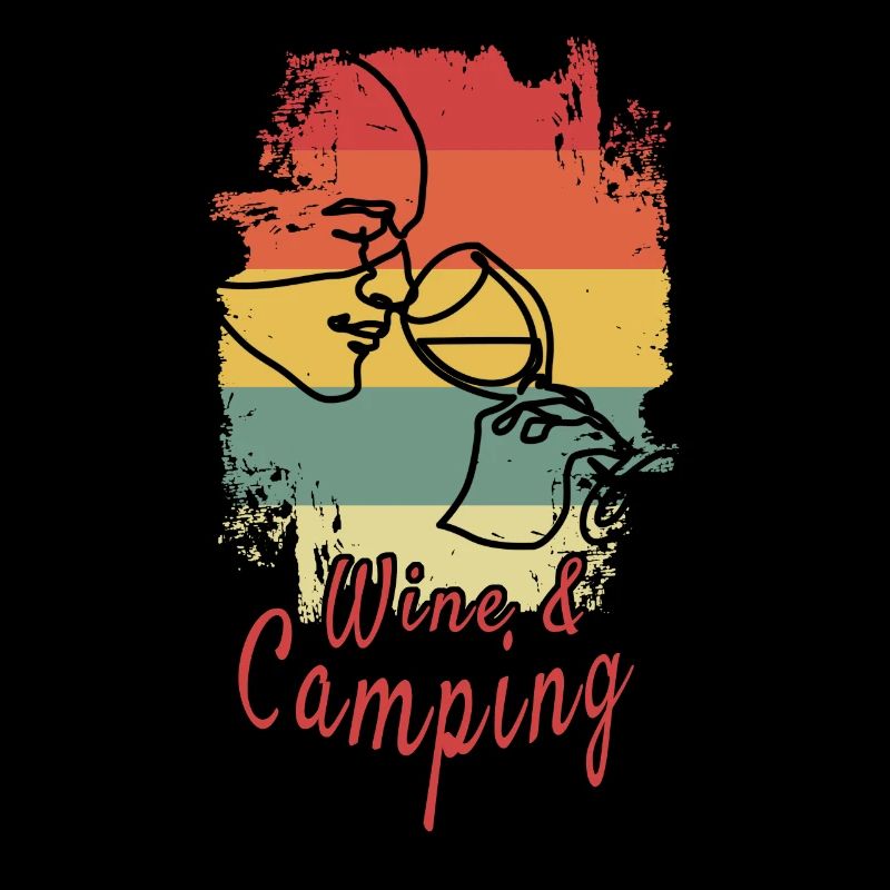 Camping Drinking Wine