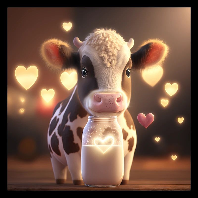 cute Kuh mit Herzchen
