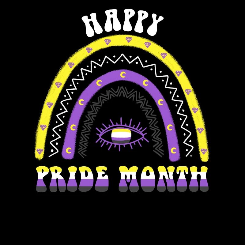 Boho Regenbogen Happy Pride Month Nonbinary