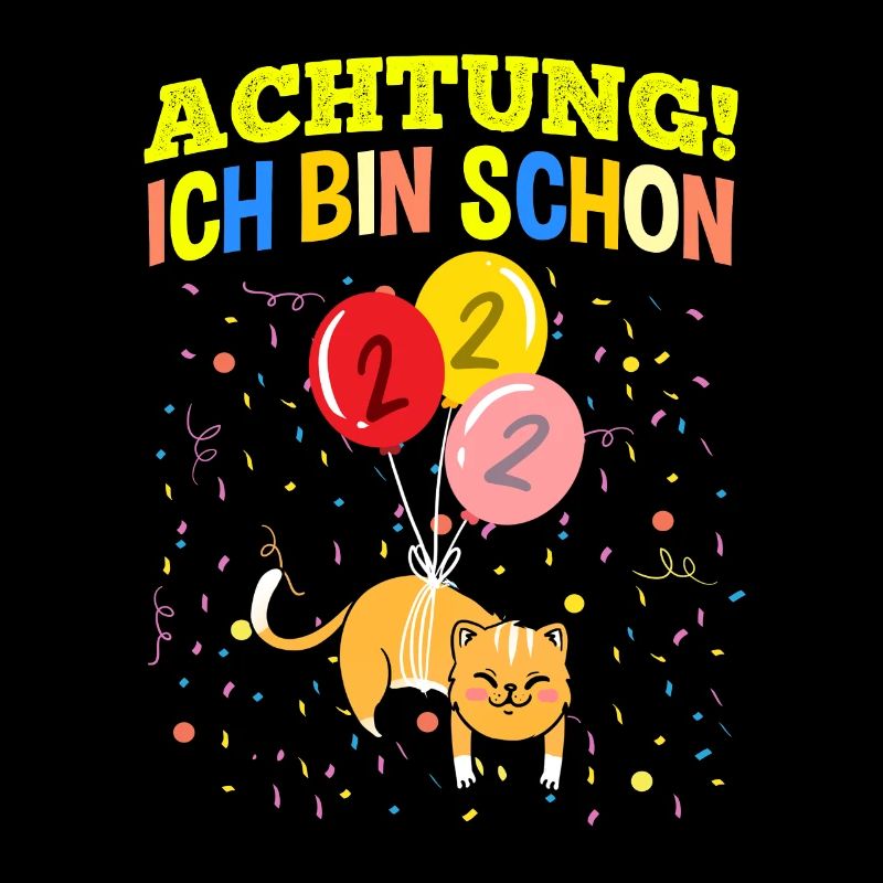 Achtung Ich Bin Schon 2 Geburtstag Katze