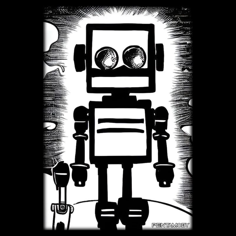 Roboter Comic Zukunft Cyborg Maschine Technik