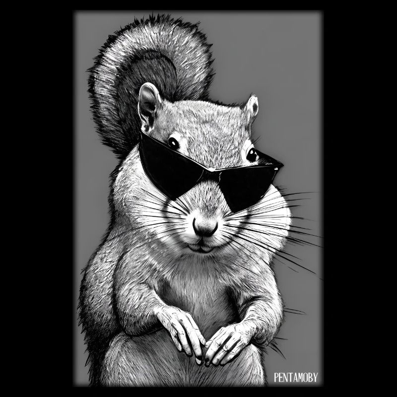 Eichhörnchen Sonnenbrille Wildtier Waldtier Wald