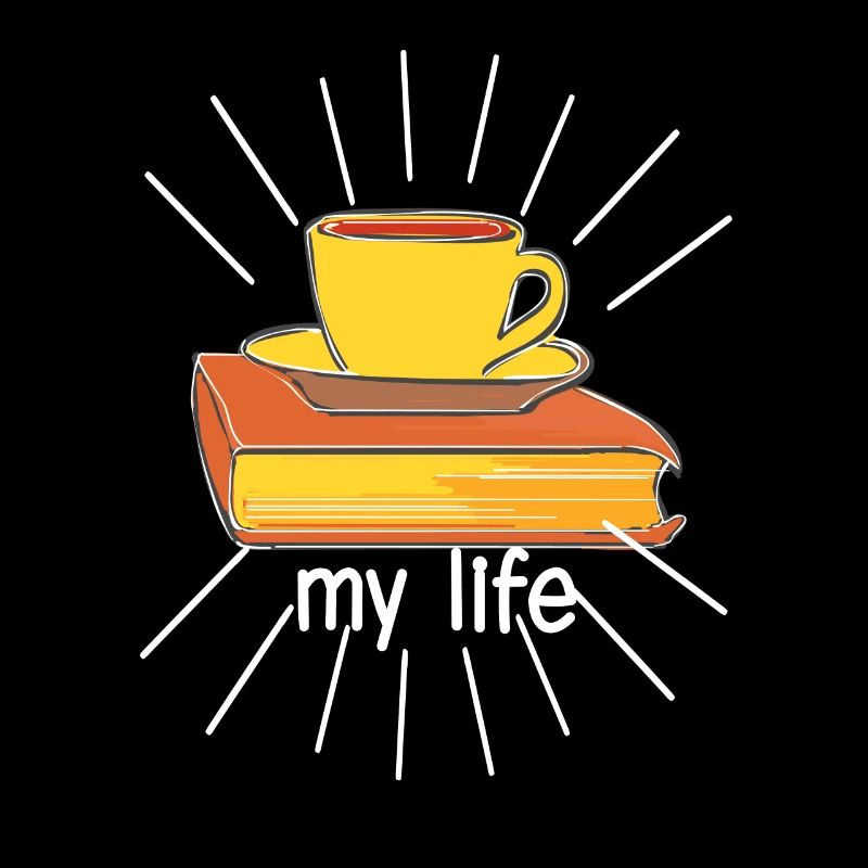 Mein Leben sind Kaffee u Bücher. Lustiges Geschenk