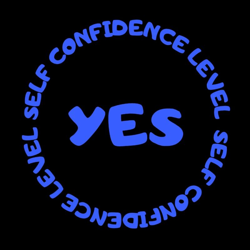 Self confidence level YES blau