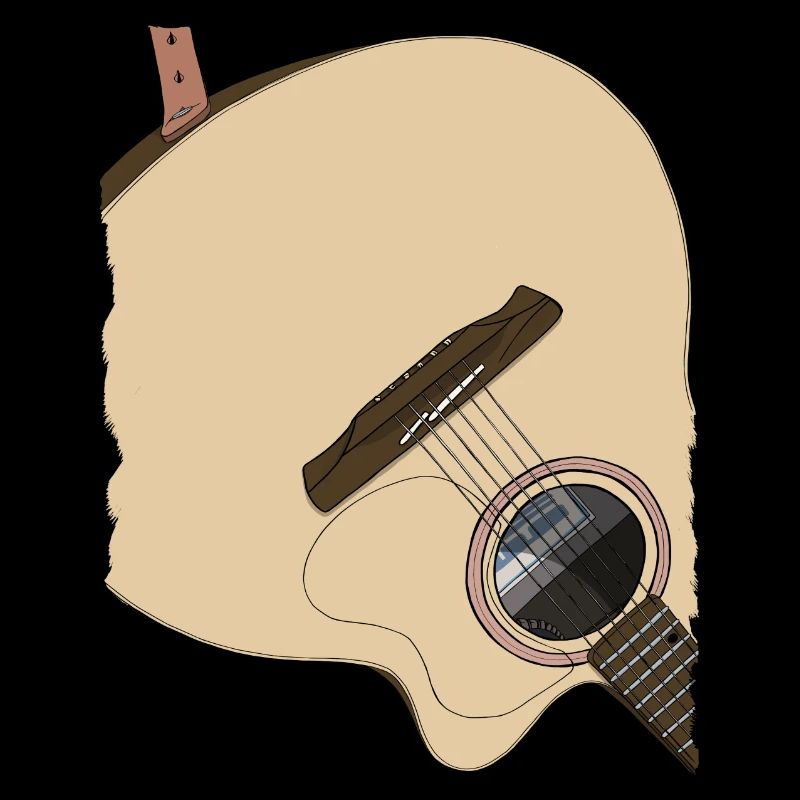 Guitar on his back