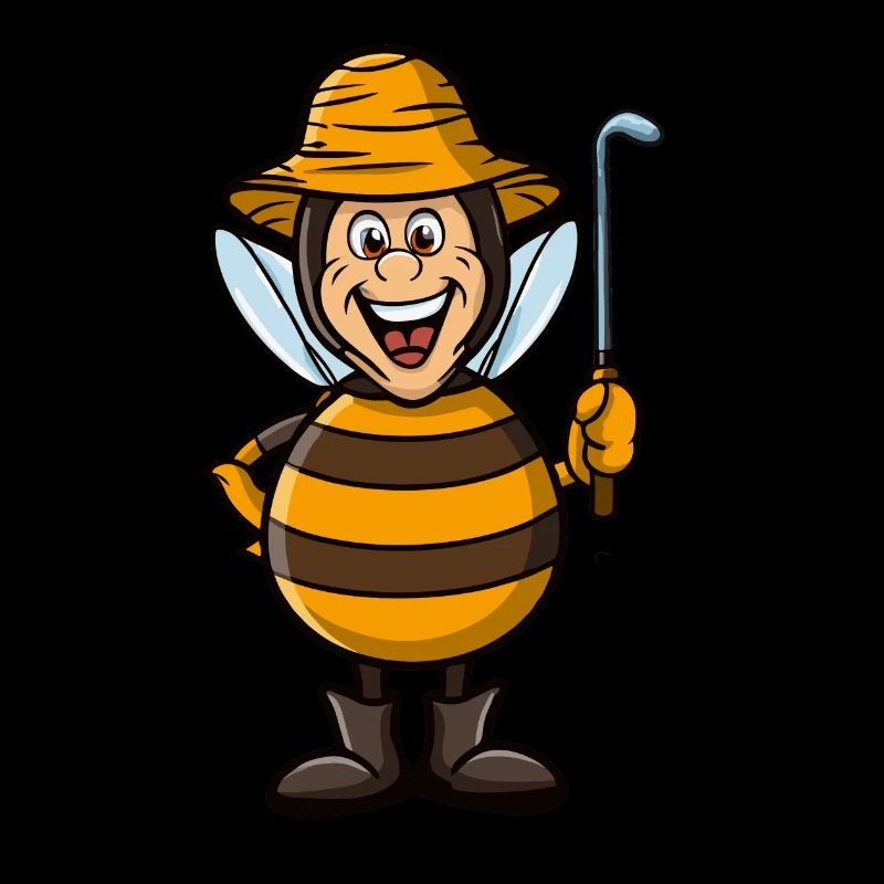 funny beekeeper as bee