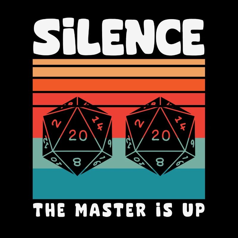 Silence! The Master Is Up D20 Würfel