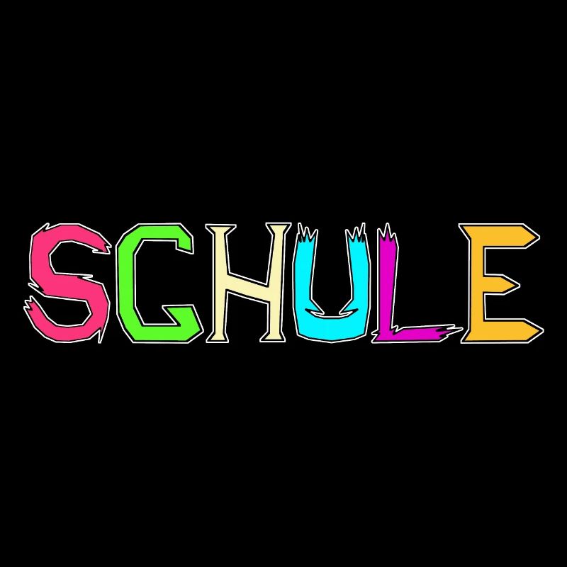 Schule Schriftzug bunt - Schule oder Freilerner