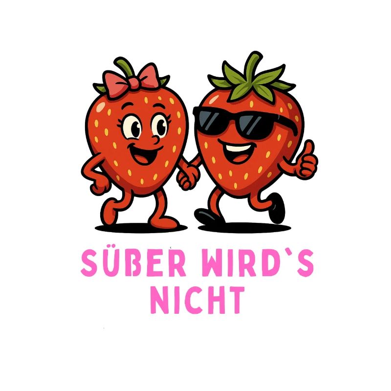 It Doesn't Get Sweeter Strawberries Duo Fruit Illustration