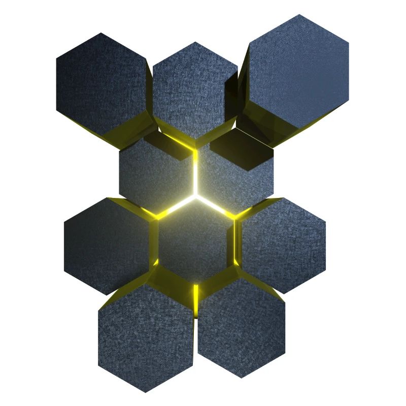 Hexagon 3D Effect Sacred Geometry