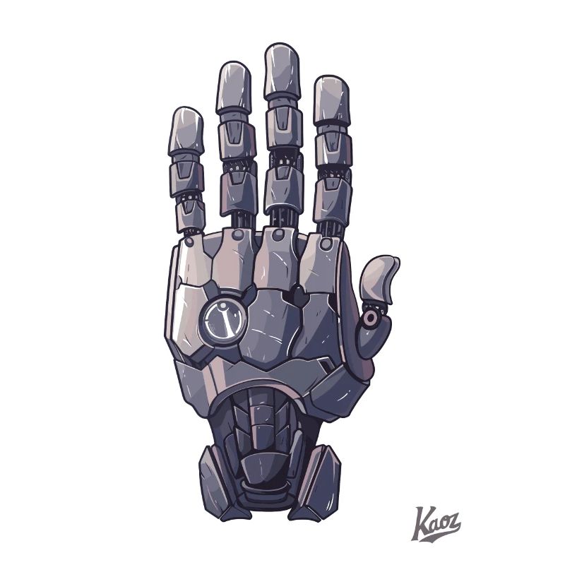 Roboter- oder Cyborg-Hand