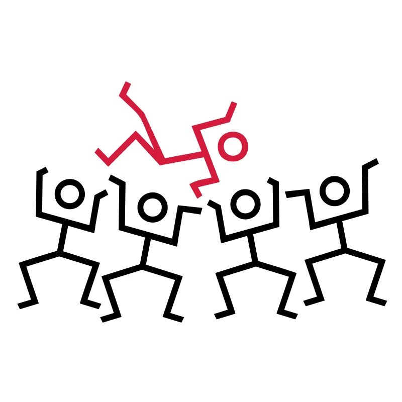 stage diving / stick figures