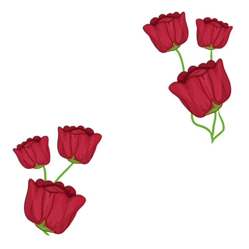 Pattern Red Rose Flowers