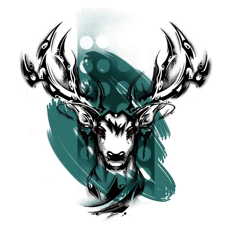Deer head black