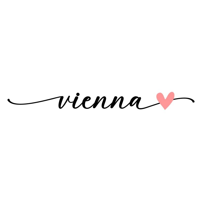 Nom de Vienne Vienna Word Calligraphy Script