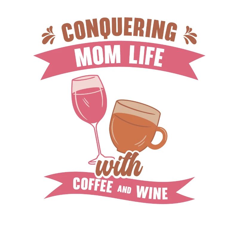 Kaffee Wein Mama Trinkende Mutter