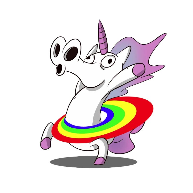 Unicorn / Einhorn HULAHOOP Regenbogen