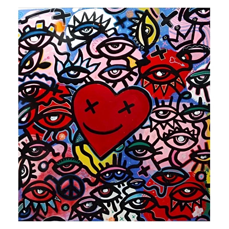 Graffiti Corazon y ojos