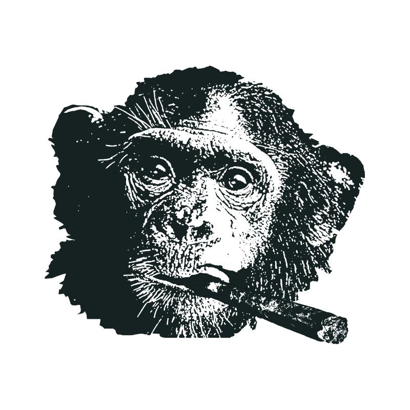 Cigar With Smoking Monkey Aficionado Gift