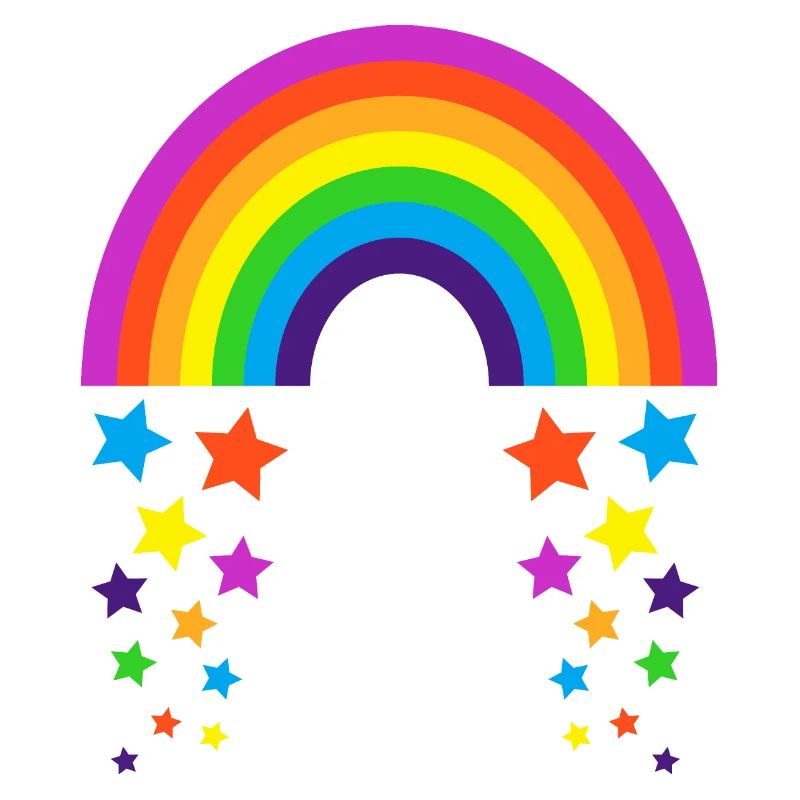 Kidcore Regenbogen Sterne Regnen Geschenk Idee